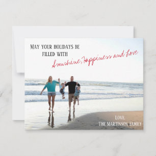 Beach and SUnshine Holiday Card - PERSONALIZE IT! Feestdagenkaart
