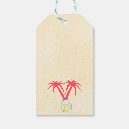 Beach and Zee Life Thleed Pattern Dank u Cadeaulabel (Achterkant)