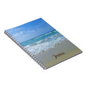 Beach and Zee with Waves Persoonlijke naam Notitieboek (Rechterzijde)
