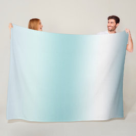 Beach Aqua Blue Ombre Fleece Deken