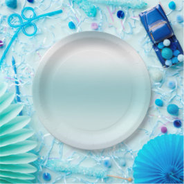 Beach Aqua Blue Ombre Papieren Bordje