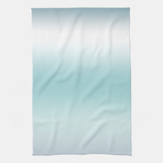 Beach Aqua Blue Ombre Theedoek (Verticaal)