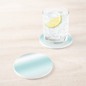 Beach Aqua Blue Ombre Zandsteen Onderzetter (Zijkant)