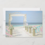 Beach Arbor Bloemen Bruiloft  Bewaar de datum Save The Date (Achterkant)