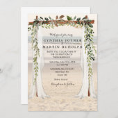 Beach Arbor Faire-part de mariage (Devant / Derrière)