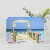 Beach Arbor Floral Bridesmaid Kaart (Staand voorkant)