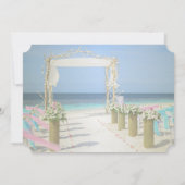 Beach Arbor Floral Faire-part de mariage (Dos)