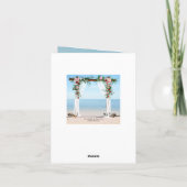 Beach Arbor Mariage Photo Merci Carte Note (Dos)