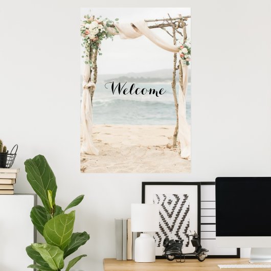 Beach Arbor Seating Chart of Welcome Sign Poster (Thuiskantoor)