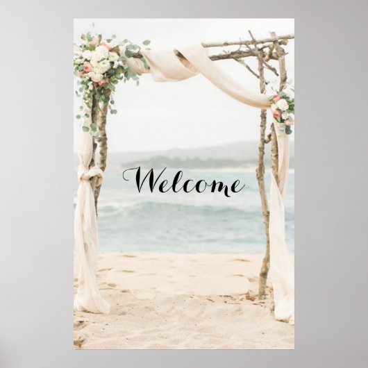 Beach Arbor Seating Chart of Welcome Sign Poster (Voorkant)