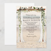 Beach Arbor Wedding Invitation Kaart (Voorkant / Achterkant)