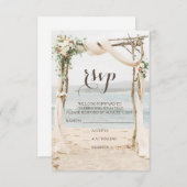 Beach Arbor Wedding RSVP (Voorkant / Achterkant)