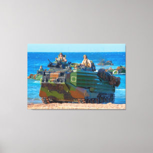 BEACH ARMOR - Amphibious Vehicle 32x48 asbest Canvas Afdruk