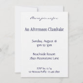 Beach Art Custom Invitations Kaart (Achterkant)
