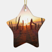 Beach Art Keramisch Ornament (Links)