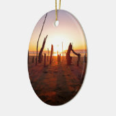 Beach Art Keramisch Ornament (Links)