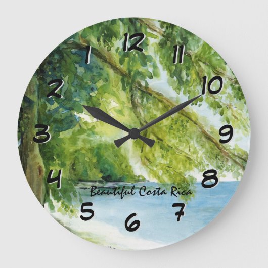 Beach at Manuel Antonio Backward Clock Grote Klok (Voorkant)