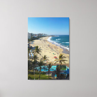 Beach at Margate, South Coast, Kwazulu-Natal Canvas Afdruk