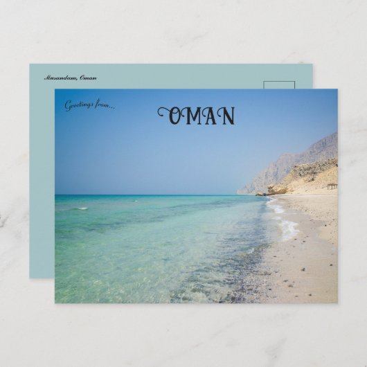 Beach at Musandam Oman Briefkaart (Voorkant / Achterkant)