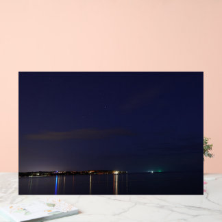 Beach at Night Acrylic Sign Acryl Bord