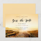 Beach at Sunset Save the Date Kaart (Voorkant / Achterkant)