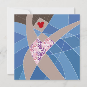 Beach Babe Badpak Model Mode Illustratie Kaart