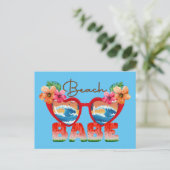 Beach Babe Briefkaart (Staand voorkant)