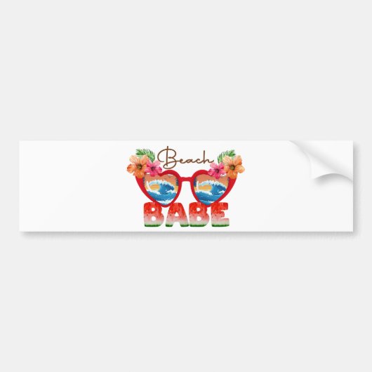Beach Babe Bumpersticker (Voorkant)