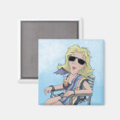 Beach Babe Magnet Magneet (Voorkant / Achterkant)