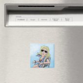 Beach Babe Magnet Magneet (Insitu (Vaatwasser))