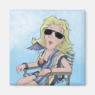 Beach Babe Magnet Magneet