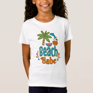 Beach Babe Palms Dolfijnen Watermeloen T-shirt