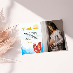 Beach Baby à bord Carte de remerciements de Baby s