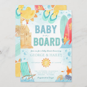 Beach Baby à bord Invitation Baby shower