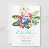 Beach Baby Boy Baby shower tropical Invitation (Devant)