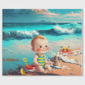 Beach Baby Cadeaupapier (Vlak)