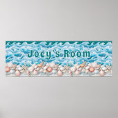 Beach Baby Kids Room Personalized Poster (Devant)