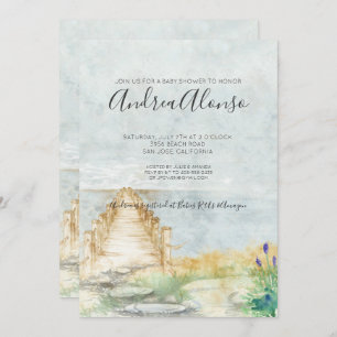 Beach Baby Nautical Baby shower Invitation Kaart