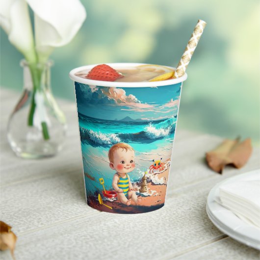 Beach Baby Papieren Bekers (Insitu)