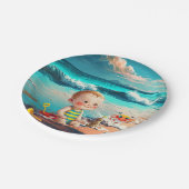Beach Baby Papieren Bordje (Gekanteld)