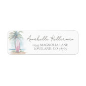 Beach Baby Shower Return Address Etiket (Voorkant)
