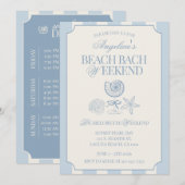 Beach Bach Weekend Bachelorette Itinerary and  Kaart (Voorkant / Achterkant)