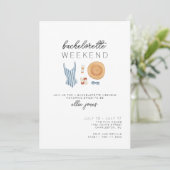 Beach Bachelorette Invitation & Itinerary Kaart (Staand voorkant)