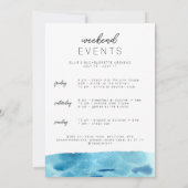 Beach Bachelorette Invitation & Itinerary Kaart (Achterkant)