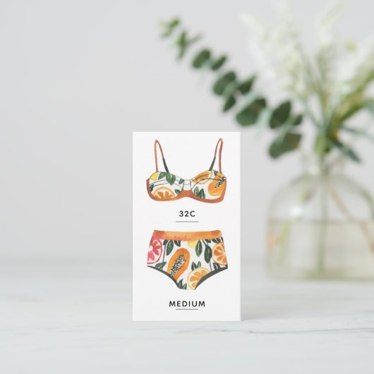 Beach Bachelorette Lingerie-insteekkaart Informatiekaartje (Staand voorkant)