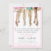 Beach Bachelorette Party Destination Bride Squad Kaart (Voorkant)