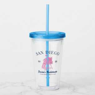 Beach Bachelorette Party Gepersonaliseerde bruidsm Acryl Drinkbeker