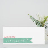 Beach Bachelorette Party Invitation Kaart (Staand voorkant)