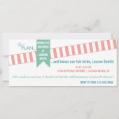 Beach Bachelorette Party Invitation Kaart (Achterkant)