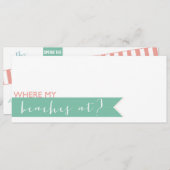 Beach Bachelorette Party Invitation Kaart (Voorkant / Achterkant)